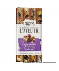 Nestle L'atelier Milk Chocolate with raisin hazelnuts almond  195g